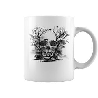Skull Mansion Haunted House Horror Halloween Halloween Coffee Mug | Mazezy