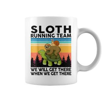 Sloth Sloth Running Team Runner Gift 5K Full Marathon Running Funny Gifts Coffee Mug | Mazezy