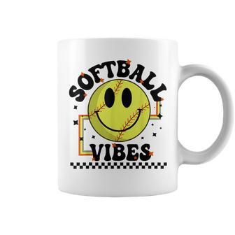 Softball Vibes Cute Womens Or Girls Sport Funny Gift Softball Funny Gifts Coffee Mug | Mazezy