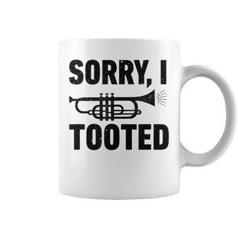 Sorry I Tooted Marching Band Trumpet Women Coffee Mug | Mazezy DE