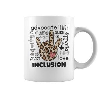 Special Education Teacher Advocate Inclusion Leopard Pecs Coffee Mug | Mazezy