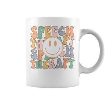 Speech Therapy Retro Groovy Retro Slp Speech Pathologist Coffee Mug | Mazezy