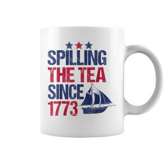 Spilling The Tea Since 1773 Patriotic Tea Party July 4Th Coffee Mug - Seseable