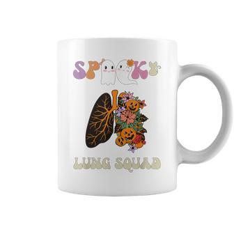 Spooky Lung Squad Respiratory Therapist Halloween Coffee Mug | Mazezy