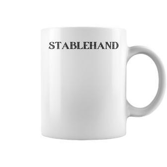 Stablehand Vintage Text Equestrian Coffee Mug | Mazezy