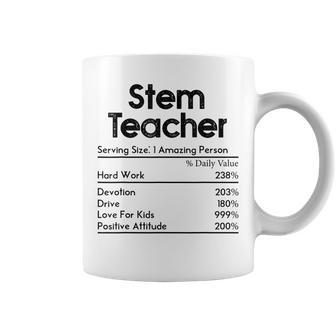 Stem Teacher Nutrition Facts Teachers Funny Gift Coffee Mug | Mazezy