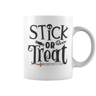 Stick Or Treat Halloween Er Ed Nurse Er Tech Fall Autumn Halloween Coffee Mug | Mazezy