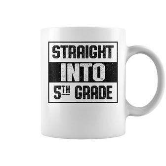 Straight Into 5Th Grade Back To School Student Boys Girls Coffee Mug - Seseable