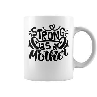 Strong As Mother Mom Muscle Workout Weight Lifting Coffee Mug | Mazezy