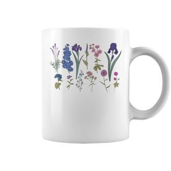 Subtle Bisexual Pride Lgbt Month Wildflowers Rainbow Flowers Coffee Mug | Mazezy