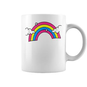 Subtle Pan Pride Rainbow Heart Funny Lgbt Pansexual Flag Coffee Mug | Mazezy