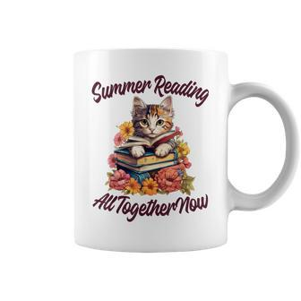 Summer Reading All Together 2023 Cat Books Now Library  Coffee Mug