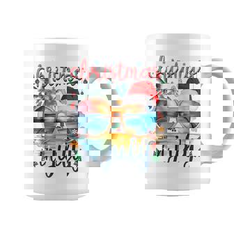 Sunglasses Christmas In July Santa Hat Summer Vacation Cute Vacation Funny Gifts Coffee Mug | Mazezy