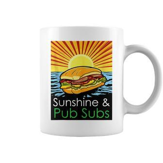 Sunshine And Pub Subs Cute Beach Lover Sunset Coffee Mug | Mazezy