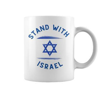 Support Israel I Stand With Israel Israeli Flag Coffee Mug - Seseable