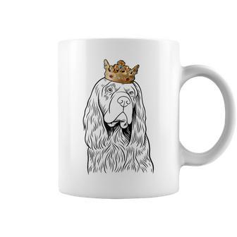 Sussex Spaniel Dog Wearing Crown Coffee Mug | Mazezy
