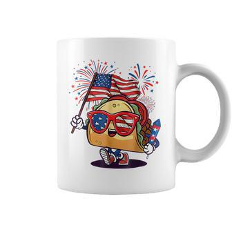 Taco Sunglasses American Flag Usa Funny 4Th Of July Gifts Usa Funny Gifts Coffee Mug | Mazezy
