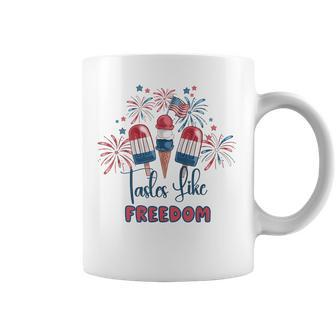 Tasted Like Freedom Ice Creams Independence Day 4Th Of July Freedom Funny Gifts Coffee Mug | Mazezy