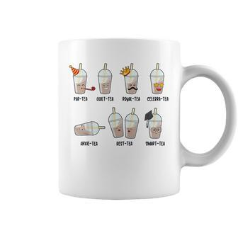 Tea Life Cute Boba Milk Tea Lover Kawaii Humorous Puns Quote Coffee Mug | Mazezy
