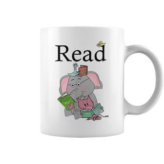 Teacher Library Read Book Club Piggie Elephant Pigeons Funny Gifts For Teacher Funny Gifts Coffee Mug | Mazezy
