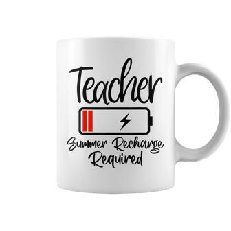 Teacher Summer Recharge Required Last Day School Women Funny Coffee Mug - Thegiftio UK