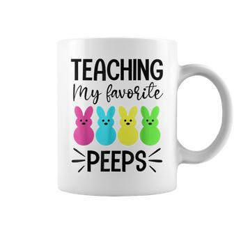 Teaching My Favorite Peeps Easter Day Funny Teacher Gifts For Teacher Funny Gifts Coffee Mug | Mazezy