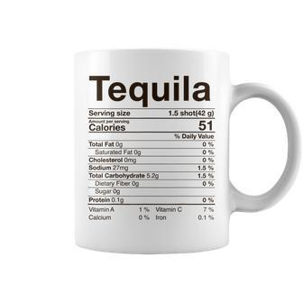 Tequila Nutrition Facts Thanksgiving Gift Drinking Costume Coffee Mug | Mazezy