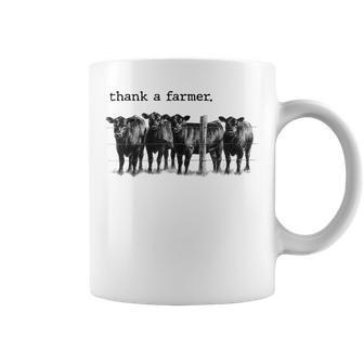 Thank A Farmer Cow Lover Heifer Lover Agriculture Outfit Coffee Mug - Monsterry CA