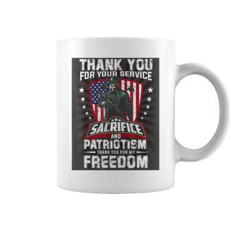Thank You For Your Service Sacrifice And Patriotism Gift Coffee Mug | Mazezy