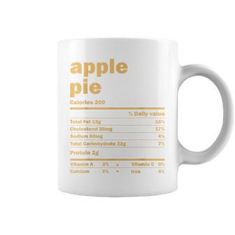 Thanksgiving Christmas Apple Pie Nutritional Facts Coffee Mug - Monsterry CA