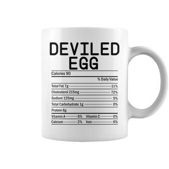 Thanksgiving Christmas Food Facts Deviled Egg Nutrition Coffee Mug | Mazezy