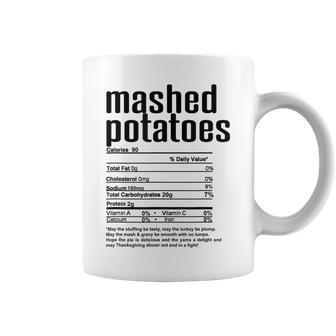 Thanksgiving Christmas Mashed Potatoes Nutritional Facts Coffee Mug - Seseable