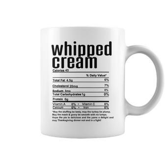 Thanksgiving Christmas Whipped Cream Nutritional Facts Coffee Mug - Seseable