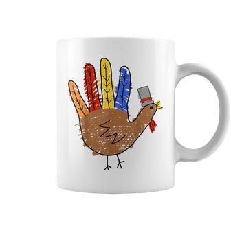 Thanksgiving Hand Turkey Thanksgiving Teacher Thankful Coffee Mug - Seseable