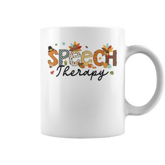 Thanksgiving Speech Therapy Thankful Slp Turkey Speechie Coffee Mug - Thegiftio UK