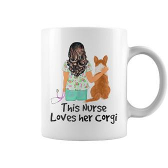 This Nurse Loves Her Corgi Gift For Proud Nurse Corgi Mom Coffee Mug | Mazezy