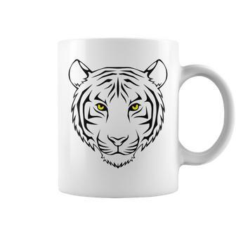 Tiger Orange Tiger Print Face Tiger Head Coffee Mug - Monsterry CA