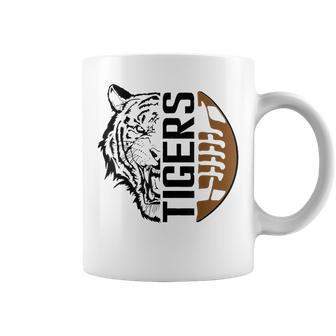 Tigers Swash School Spirit Orange Black Football Sports Fan Coffee Mug | Mazezy