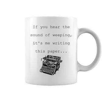 Tired Typist Typewriter Short Sleeve Coffee Mug | Mazezy UK