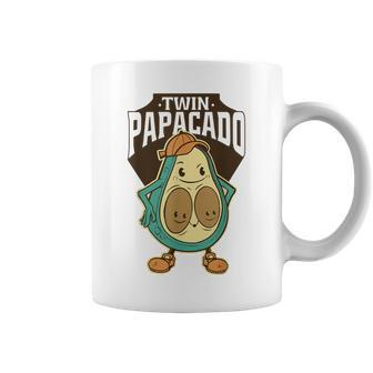 Twin Papacado Avocado Father Dad Fathers Day Father Of Twins Gift For Mens Coffee Mug | Mazezy UK