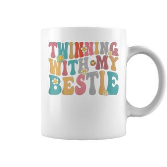 Twinning With My Bestie Spirit Week Twin Day Groovy Coffee Mug - Thegiftio UK