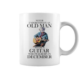 Never Underestimate A December Man With A Guitar Coffee Mug | Mazezy UK