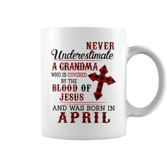 Never Underestimate A Grandma Was Born In April Coffee Mug | Mazezy