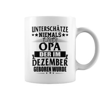 Never Underestimate Grandpa Who Was Born In December Coffee Mug | Mazezy
