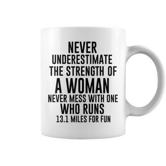 Never Underestimate Marathon Coffee Mug | Mazezy
