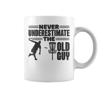Never Underestimate The Old Guy Disc Golfing Coffee Mug | Mazezy