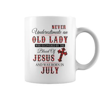 Never Underestimate An Old Lady Born In July Coffee Mug | Mazezy