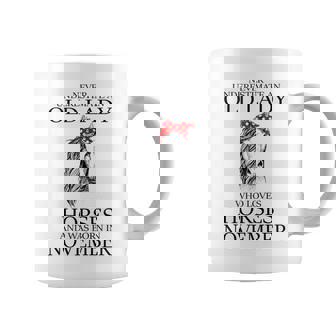 Never Underestimate An Old Lady Who Loves Horses November Coffee Mug - Seseable