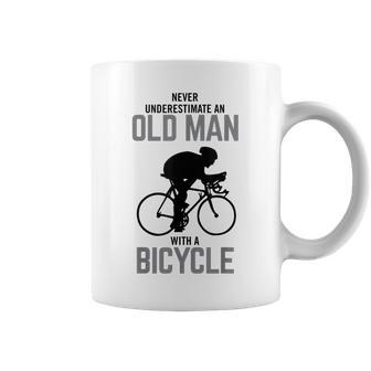 Never Underestimate An Old Man With A Bicycle Hobby Coffee Mug - Seseable