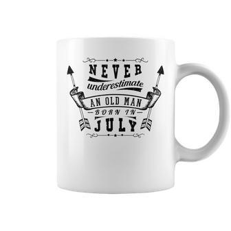 Never Underestimate An Old Man Born In July Coffee Mug - Seseable